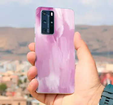 Naklejka na Huaweia abstrakcyjny różowy kolor - TenStickers