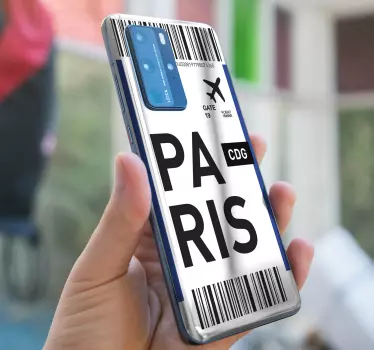 Naklejka na huaweia bilet lotniczy do paryża - TenStickers