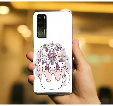 Naklejka na huaweia cudowny babeczka jednorożca - TenStickers