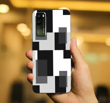 Naklejka na Huaweia szary wzór geometryczny - TenStickers