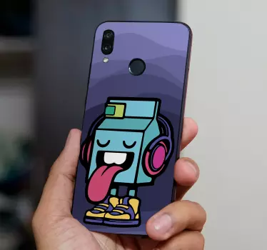Naklejka na Huaweia robot wystawiający język - TenStickers