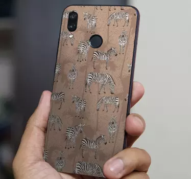 Naklejka na Huaweia okładka z wzorem zebry - TenStickers