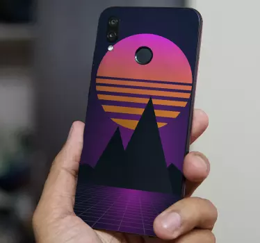 Naklejka na Huaweia scena zachodu słońca w górach - TenStickers