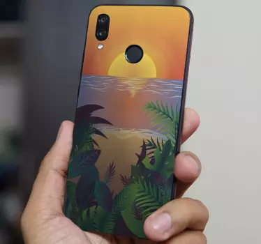 Naklejka na Huaweia tropikalny zachód słońca - TenStickers