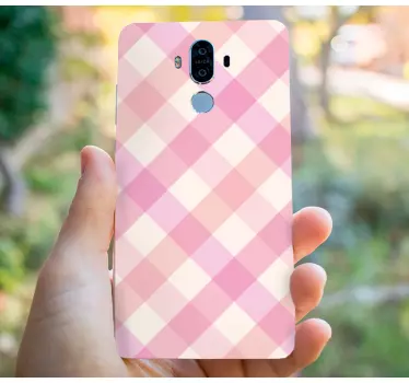 Naklejka na huaweia w różowy wzór w kratkę - TenStickers