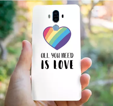 Naklejka na Huaweia wiadomość z wyrazem miłości i serca - TenStickers