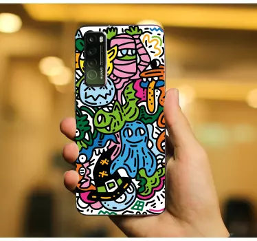 Naklejka na huaweia z radosnymi stworkami - TenStickers
