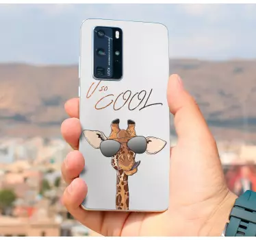 Naklejka na huaweia żyrafa w okularach przeciwsłonecznych - TenStickers