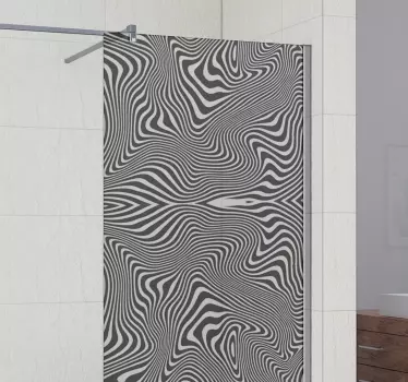 Naklejka na kabinę prysznicową Efekt zebry 3d - TenStickers