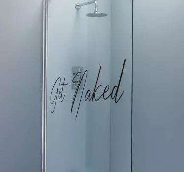 Naklejka na ścianę do domu get naked - TenStickers