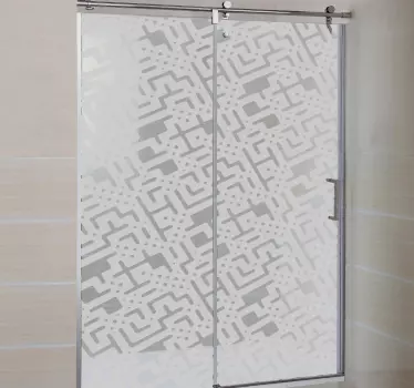 Naklejka na kabinę prysznicową komputerowy wzór - TenStickers