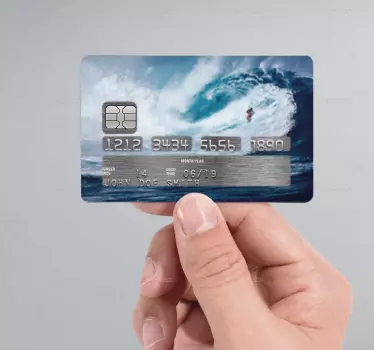 Naklejka na kartę bankomatową surfing - TenStickers