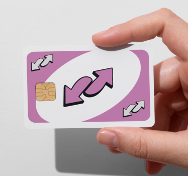 Naklejka na kartę karta uno różowa - TenStickers