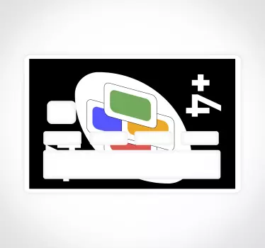 Naklejka na kartę kolorowa karta do gry - TenStickers