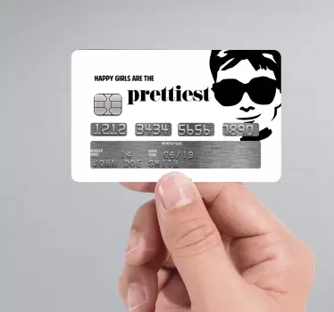 Naklejka na kartę kredytową Audrey Hepburn - TenStickers