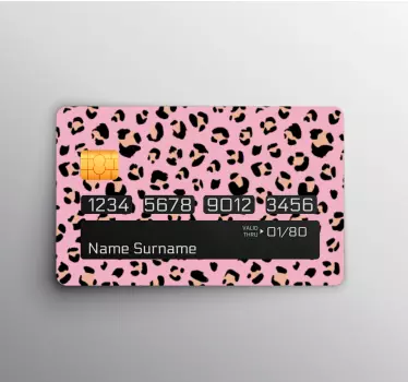 Naklejka na kartę płatnicz lampart akwareli - TenStickers