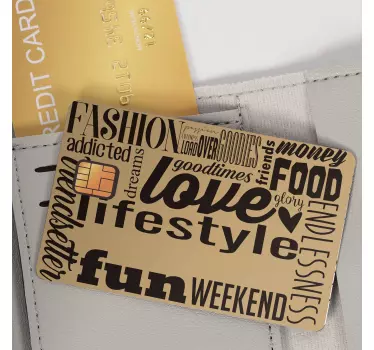 Naklejka na kartę kredytową fashion - TenStickers