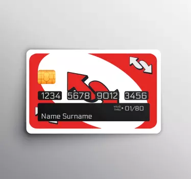 Naklejka na kartę płatniczą gra karciana czerwona karta - TenStickers