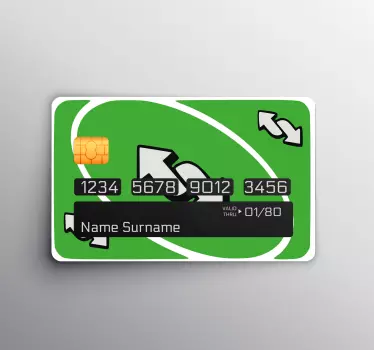 Naklejka na kartę kredytową Gra w zieloną kartę - TenStickers