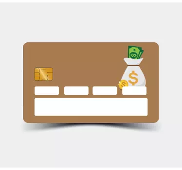 Naklejka na kartę kredytową ładna ikona torby na pieniądze money - TenStickers