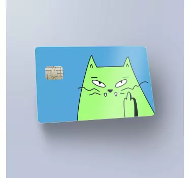 Naklejka na kartę kredytową Podglądający kot - TenStickers