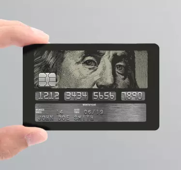 Naklejka na kartę płatniczą ukryty dolar - TenStickers