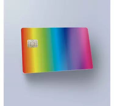 Naklejka na kartę kredytową w kolorach tęczy - TenStickers