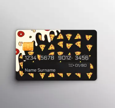 Nalepka na kartę kredytową Wzór pizzy - TenStickers