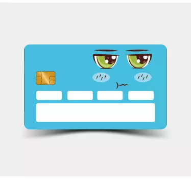Naklejka na kartę kredytową Zabawny projekt rysunkowych oczu - TenStickers