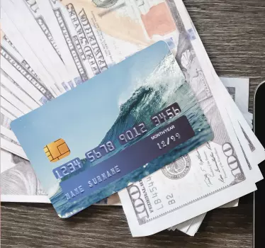 Naklejka na kartę oceaniczna fala - TenStickers