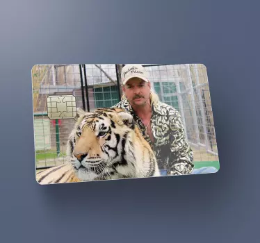 Naklejka na kartę płatniczą Tiger king król tygrysów - TenStickers