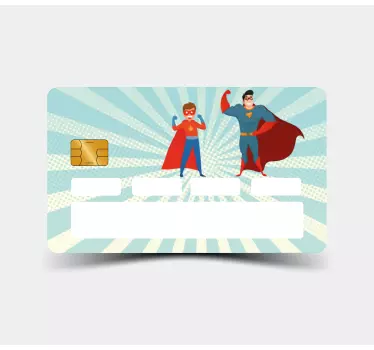 Naklejka na kartę z superbohaterem - TenStickers
