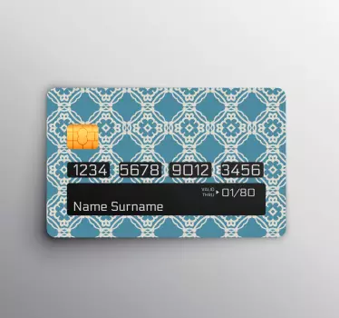 Naklejka na kartę z wzorem na karcie kredytowej - TenStickers