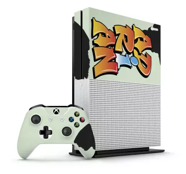 Naklejka na konsolę Xbox Litera graffiti Twojego imienia - TenStickers