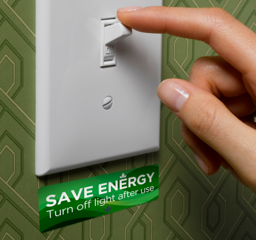 Naklejka na ścianę do sypialni oszczędzaj energię - TenStickers