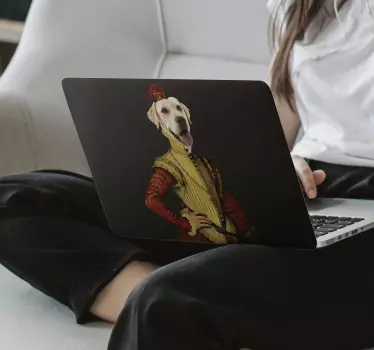 Naklejka na laptop Arystokrata pies - TenStickers