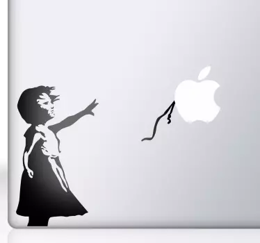 Naklejka na laptop Banksy dziewczynka - TenStickers