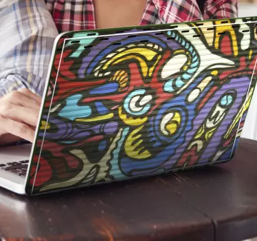 Naklejka na laptop Kolorowe graffiti - TenStickers