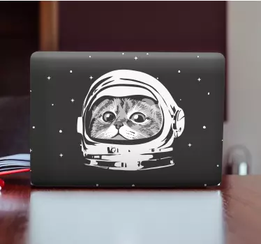 Naklejka na laptopa kot astronauta oryginalny design - TenStickers