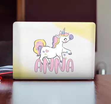 Naklejka na laptop Magiczny wzór jednorożca - TenStickers
