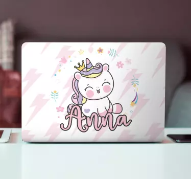 Naklejka na laptopa śliczny mały jednorożec - TenStickers