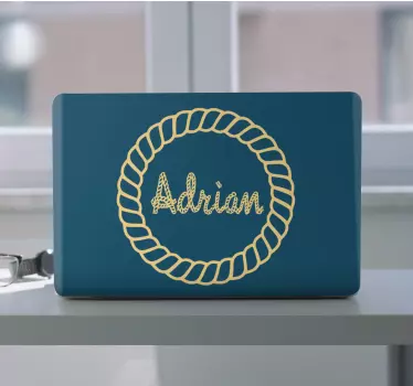 Naklejka na laptop Spersonalizowana szata i kotwica - TenStickers