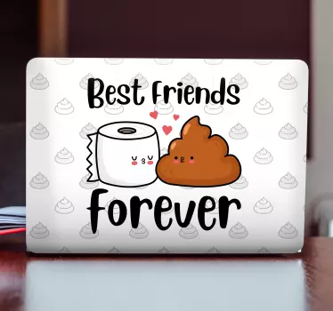 Naklejka na laptop Toaleta zabawny projekt cytat - TenStickers