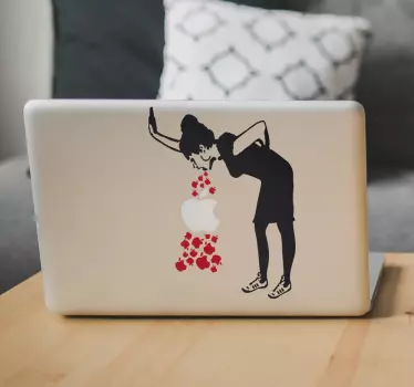 Naklejka na laptopa - Banksy Chora z miłości - TenStickers