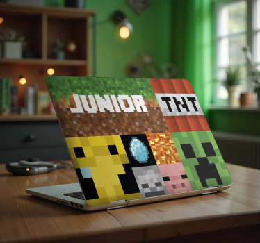 Naklejka na laptopa geometryczny wzór do gier - TenStickers