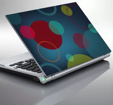 Naklejka na laptopa kolorowe kółka - TenStickers