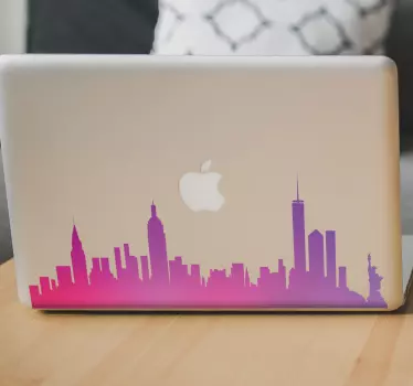 Naklejka na laptopa - panorama Nowego Jorku - TenStickers