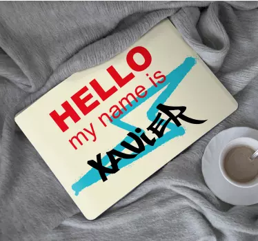 Naklejka na laptopa witaj, personalizacja nazwy - TenStickers