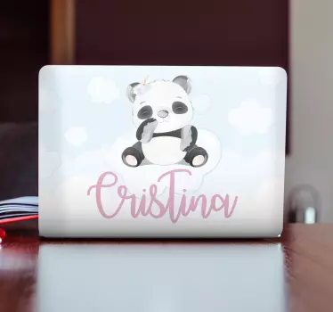 Naklejka na laptopa zabawna postać pandy - TenStickers