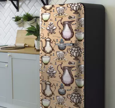 Okleina na lodówkę dzbanek do herbaty - TenStickers